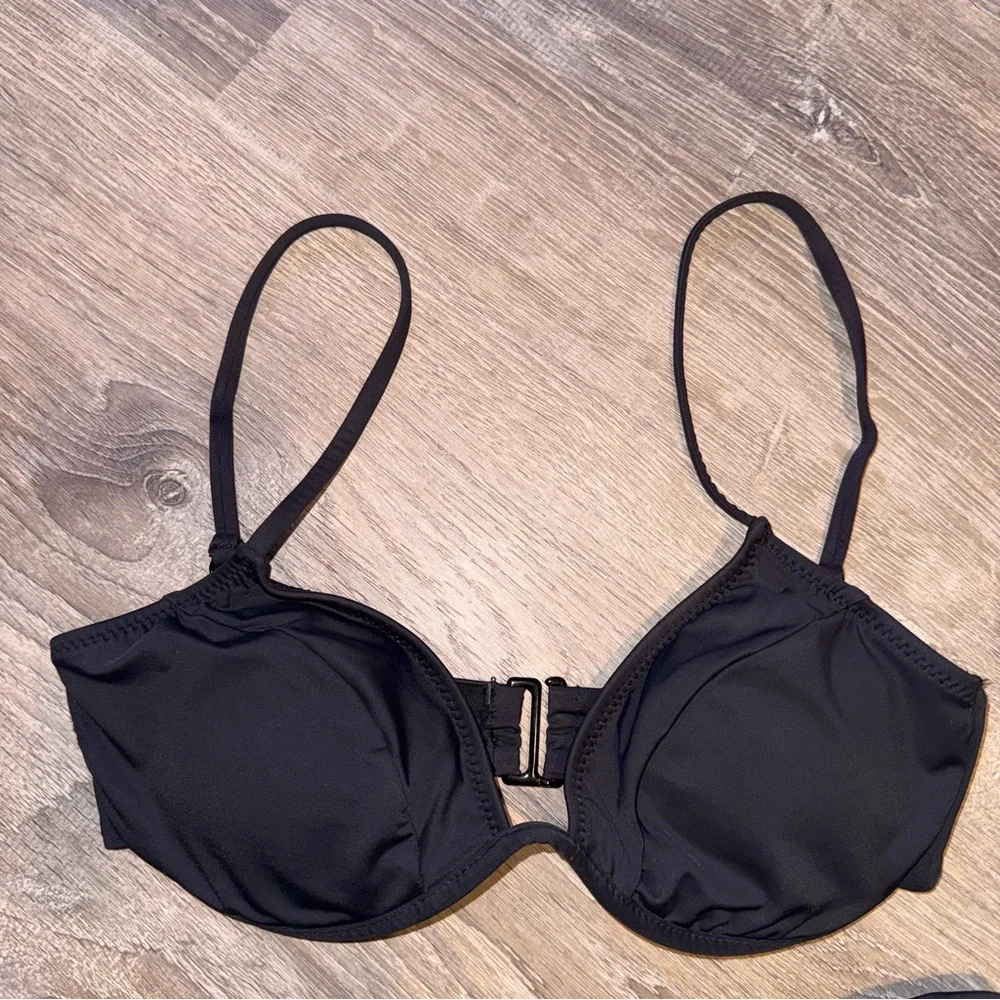 Good American bikini set show curve top better bottom black S/M (1/2) - Picture 5 of 15